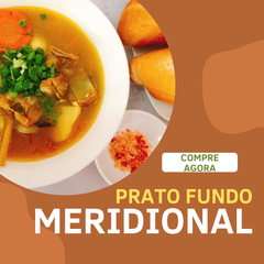 Prato Fundo de Vidro Temperado Meridional - A Gourmet
