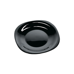 Prato Raso Quadrado Preto Oasis de Vidro Temperado - A Gourmet