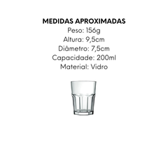 Copo Vidro Jade 200ml - A Gourmet