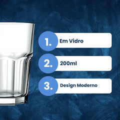 Copo Vidro Jade 200ml - A Gourmet