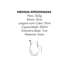 Jarra Safira de Vidro 500ml - A Gourmet