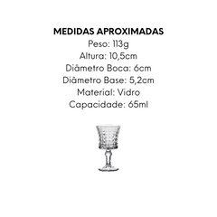 Taça Rubi de Vidro 65ml - A Gourmet