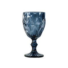 Taça Diamond Azul de Vidro 340ml - A Gourmet