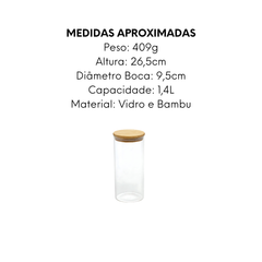 Pote C/ Tampa Bambu 1,4L - A Gourmet