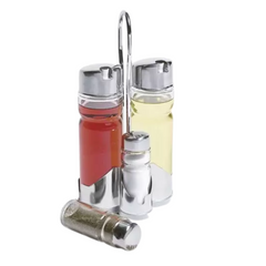 Galheteiro Vidro 4 peças - A Gourmet