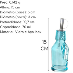 Galheteiro de Vidro Azul 70ml Etilux