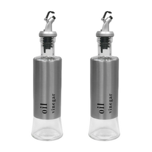 Galheteiro Diamond 300ml de Vidro e Aço Inox Hauskraft
