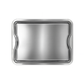 Bandeja inox Retangular 43cm