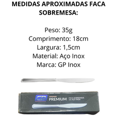 Faca de Sobremesa Premium GP Aço Inox - A Gourmet