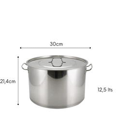 Caçarola de Aço Inox 12,5L GP