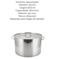Caçarola de Aço Inox de 28L GP
