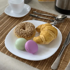 Prato Sobremesa Parma de Vidro Opalino Day Home