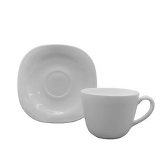 Xicara de Chá C/ Pires Parma 220ml Vidro Temperado Day Home