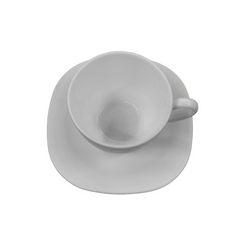 Xicara de Chá C/ Pires Parma 220ml Vidro Temperado Day Home