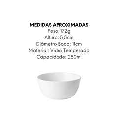 Tigela Saladeira Toledo 220ml de Vidro Temperado Day Home