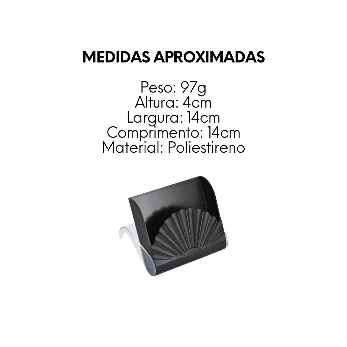 Porta Guardanapo Keita Preto - A Gourmet
