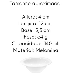 Tigela Melamina Redonda 12 cm Gourmet Mix