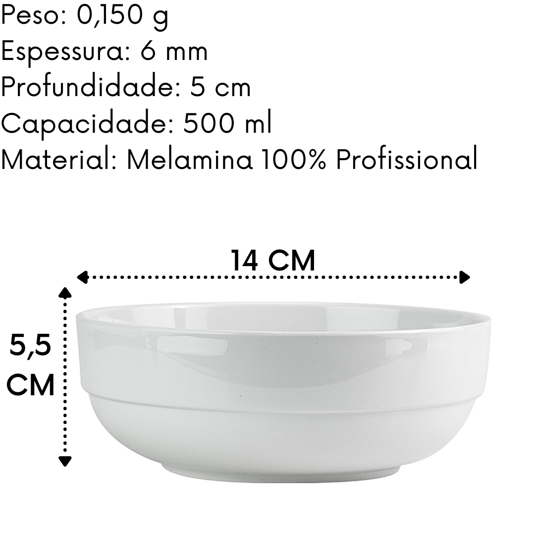 Tigela bowl Saladeira empilhavel Melamina Gourmet Mix