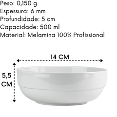 Tigela bowl Saladeira empilhavel Melamina Gourmet Mix