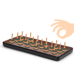 Prato Retangular Melamina Dual Color Terra Cota Gourmet Mix