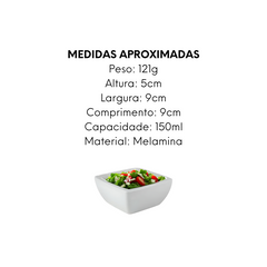 Saladeira Melamina Quadrada 9cm - A Gourmet