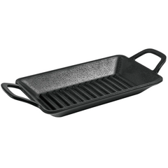 Mini Travessa Grill Fingerfood Retangular C/ Alça Preto Gourmet Mix