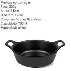 Mini Tigela com alça melamina 700 ML Gourmet Mix