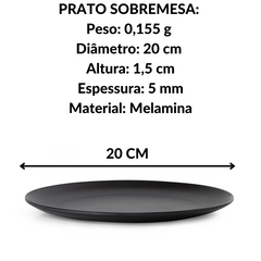 Prato de sobremesa em melamina 20 cm Gourmet Mix