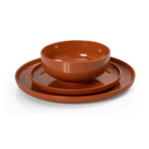 Prato Raso 26,7cm Areia Terracota Melamina Gourmet Mix