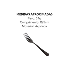 Garfo de Sobremesa Elite Preta - A Gourmet