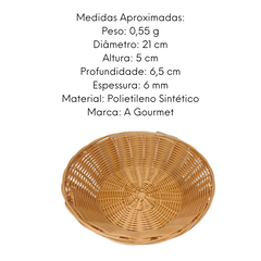 Cesta Redonda Para Pão Redonda Polietileno 20cm GZT