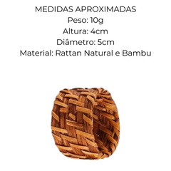 Anel de Guardanapo Rattan Claro GZT