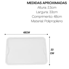 Bandeja Home Branca de Polipropileno HomePlas