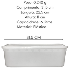 Caixa Organizadora 6L Branca HomePlas