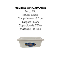 Pote Organizador de Plastico 750ml HomePlas