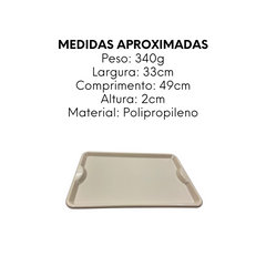 Bandeja Home Bege de 49cm em Polipropileno HomePlas