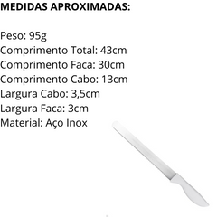 Faca de Pão Fiambre Serrilhada de Aço Inox - A Gourmet
