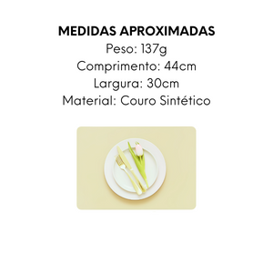 Lugar Americano Creme de Couro Sintético - A Gourmet