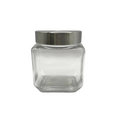 Pote de Vidro Quadrado de 500ml