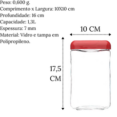 Pote Tendeza Mix Cores Sortidas 1,3L Invicta