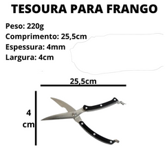 Tesoura Para Frango Premium Aço inox Original