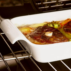 Travessa Refratario Rasa 1,5L Branca C/ Alça Oxford