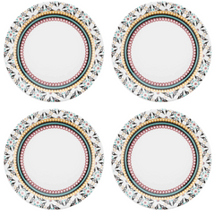 Prato Raso Floreal Luiza 26cm de Cerâmica Oxford