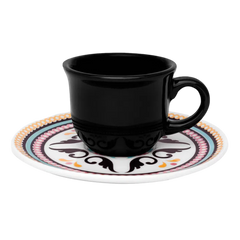 Xicara de Café Com Pires 75ml Floreal Luiza Oxford