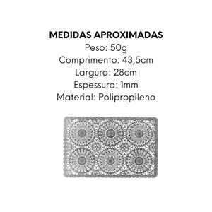 Lugar Americano Mimo Style Estampa Crochê Mimo Style