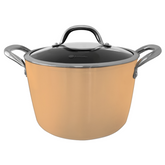 Panela Hugi N24 Com Tampa de Vidro em Aluminio e Aço Inox Jomafe