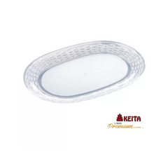 bandeja Oval Traçada Ps Cristal Keita