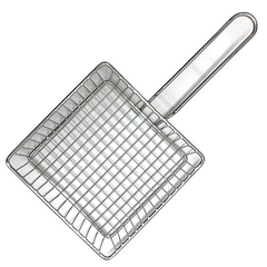 Cesta Quadrada Para Fritura e Porçoes Aço Inox KeHome