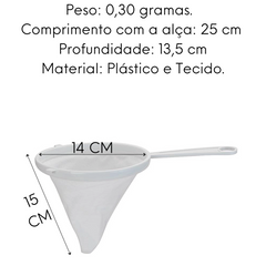 Coador de Pano Cabo de Plastico 14cm KeHome