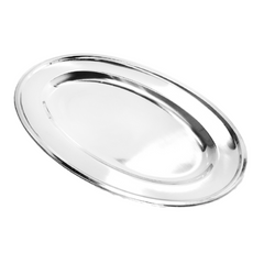 Travessa Servir Oval em Aço Inox 50cm KeHome
